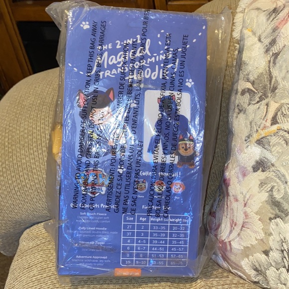 💙🤎💙NWT Nickelodeon Paw Patrol Chase Cubcoats 2-in 1 Hoodie - Picture 2 of 8